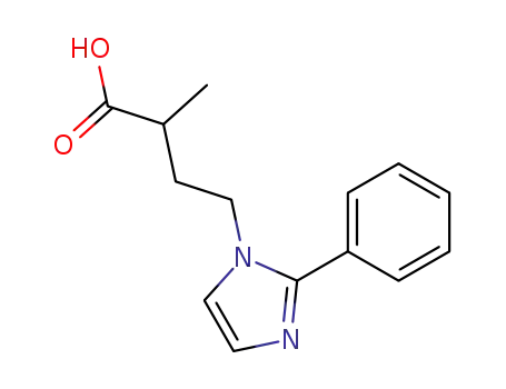 Molecular Structure of 198549-11-0 (2-methyl-4-(2-phenylimidazol-1-yl)butanoic acid)