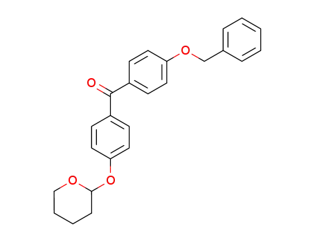 Molecular Structure of 176671-74-2 ([4-(PhenylMethoxy)phenyl][4-[(tetrahydro-2H-pyran-2-yl)oxy]phenyl]-Methanone)