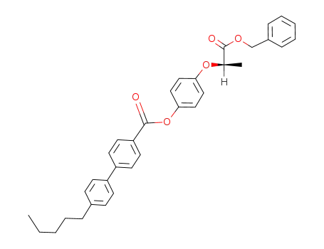 Molecular Structure of 142717-32-6 ((R)-Benzyl 2-<4-<4-(4-pentylphenyl)benzoyloxy>phenoxy>propanoate)