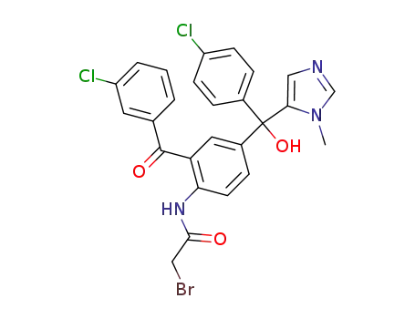 2-bromo-N-[2-(3-chlorobenzoyl)-4-[(4-chlorophenyl)hydroxy(1-methyl-1H-imidazol-5-yl)methyl]phenyl]-acetamide