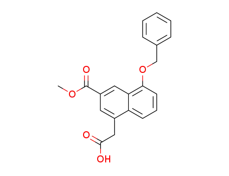 3-carbomethoxy-5-(phenylmethoxy)-1-naphthaleneacetic acid