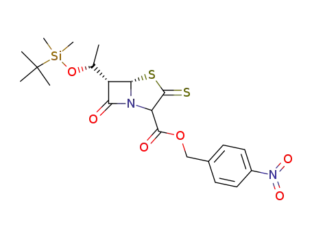 (5S,6S)-6-[(R)-1-(tert-Butyl-dimethyl-silanyloxy)-ethyl]-7-oxo-3-thioxo-4-thia-1-aza-bicyclo[3.2.0]heptane-2-carboxylic acid 4-nitro-benzyl ester