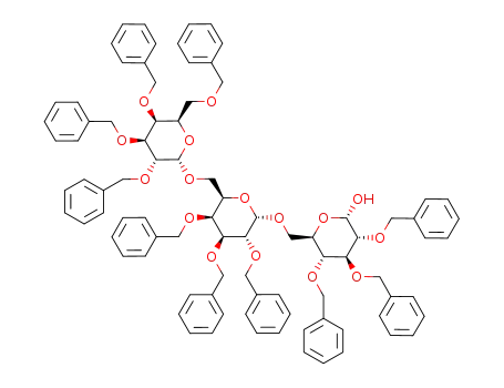 2,3,4-tri-O-benzyl-6-O-[2,3,4-tri-O-benzyl-6-O-(2,3,4,6-tetra-O-benzyl-α-D-galactopyranosyl)-α-D-galactopyranosyl]-α-D-glucopyranose