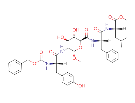 (S)-2-[(S)-2-({(2S,3S,4R,5R,6S)-5-[(S)-2-Benzyloxycarbonylamino-3-(4-hydroxy-phenyl)-propionylamino]-3,4-dihydroxy-6-methoxy-tetrahydro-pyran-2-carbonyl}-amino)-3-phenyl-propionylamino]-4-methyl-pentanoic acid methyl ester