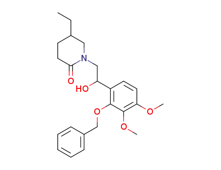 (+/-)-1-<2-(2-benzyloxy-3,4-dimethyloxyphenyl)-2-hydroxyethyl>-5-ethyl-2-piperidone