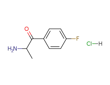 Molecular Structure of 322-30-5 (1-Propanone, 2-amino-1-(4-fluorophenyl)-, hydrochloride)