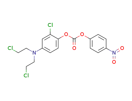 Molecular Structure of 156079-41-3 (Carbonic acid 4-[bis-(2-chloro-ethyl)-amino]-2-chloro-phenyl ester 4-nitro-phenyl ester)