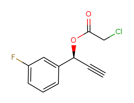 Molecular Structure of 179249-06-0 (Chloro-acetic acid (R)-1-(3-fluoro-phenyl)-prop-2-ynyl ester)