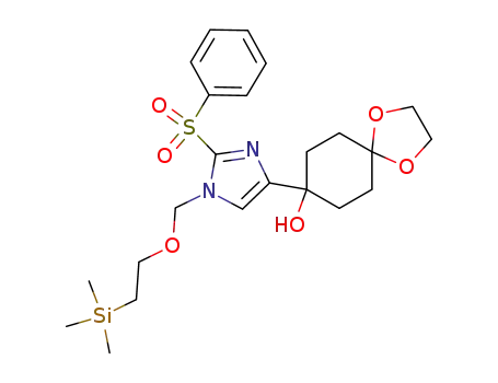 8-[2-Benzenesulfonyl-1-(2-trimethylsilanyl-ethoxymethyl)-1H-imidazol-4-yl]-1,4-dioxa-spiro[4.5]decan-8-ol