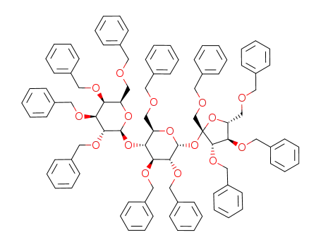 1,3,4,6-tetra-O-benzyl-β-D-fructofuranosyl 2,3,6-tri-O-benzyl-4-O-(2,3,4,6-tetra-O-benzyl-β-D-galactopyranosyl)-α-D-glucopyranoside