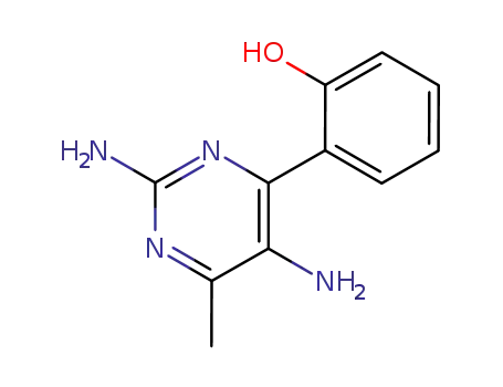 Molecular Structure of 100008-95-5 (Phenol, 2-(2,5-diamino-6-methyl-4-pyrimidinyl)-)