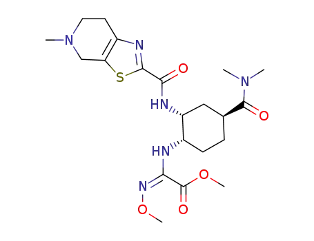 Methyl 2-[((1S,2R,4S)-4-[(dimethylamino)carbonyl]-2-{[(5-methyl-4,5,6,7-tetrahydrothiazolo[5,4-c]pyridin-2-yl)carbonyl]amino}cyclohexyl)amino]-2-(methoxyimino)-acetate