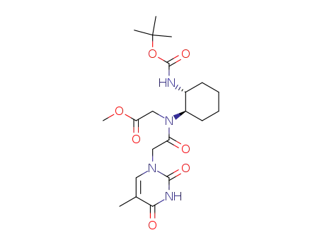 Glycine,
N-[(3,4-dihydro-5-methyl-2,4-dioxo-1(2H)-pyrimidinyl)acetyl]-N-[(1R,2R
)-2-[[(1,1-dimethylethoxy)carbonyl]amino]cyclohexyl]-, methyl ester