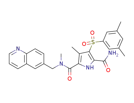 4-[(3,5-dimethylphenyl)sulfonyl]-N,3-dimethyl-N-(6-quinolinylmethyl)-1H-pyrrole-2,5-dicarboxamide