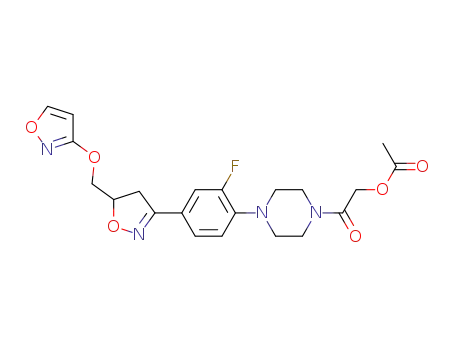 (5RS)-3-(3-Fluoro-4-(4-(2-acetoxyacetyl)piperazin-1-yl)phenyl)-5-isoxazol-3-yloxymethyl-4,5-dihydroisoxazole