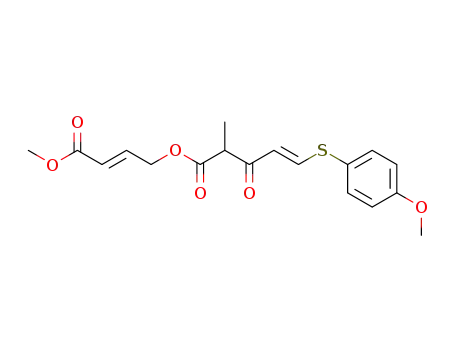 4-Pentenoic acid, 5-[(4-methoxyphenyl)thio]-2-methyl-3-oxo-,
4-methoxy-4-oxo-2-butenyl ester, (E,E)-