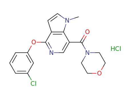 Methanone, [4-(3-chlorophenoxy)-1-methyl-1H-pyrrolo[3,2-c]pyridin-7-yl]-4-morpholinyl-, hydrochloride