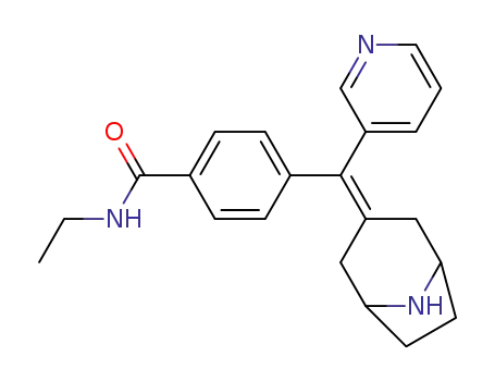 Molecular Structure of 823813-00-9 (Benzamide,
4-(8-azabicyclo[3.2.1]oct-3-ylidene-3-pyridinylmethyl)-N-ethyl-)
