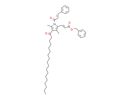 (E)-3-{3,5-Dimethyl-4-octadecanoyl-1-[(E)-(3-phenyl-acryloyl)]-1H-pyrrol-2-yl}-acrylic acid benzyl ester