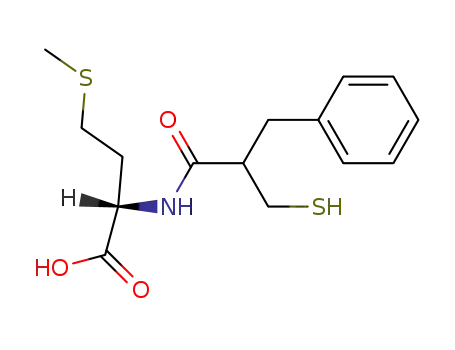 Molecular Structure of 88424-57-1 (L-Methionine, N-[2-(mercaptomethyl)-1-oxo-3-phenylpropyl]-)