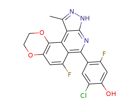 2-chloro-5-fluoro-4-(6-fluoro-11-methyl-2,3-dihydro-9H-[1,4]dioxino[2,3-f]pyrazolo[3,4-c]isoquinolin-7-yl)phenol