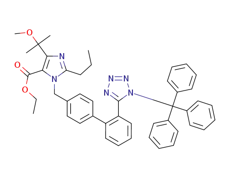 ethyl-4-(1-methoxy-1-methylethyl)-2-propyl-1-{4-(2-trityltetrazol-5-yl)phenyl}phenylmethylimidazole-5-carboxylate