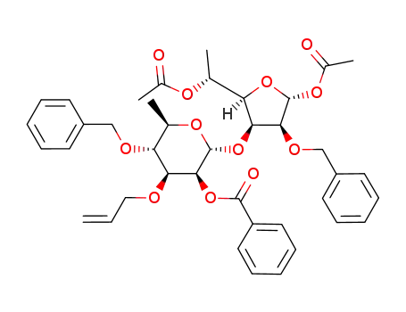 acetyl 3-O-allyl-2-O-benzoyl-4-O-benzyl-α-D-rhamnopyranosyl-(1->3)-5-O-acetyl-2-O-benzyl-α-D-rhamnofuranoside