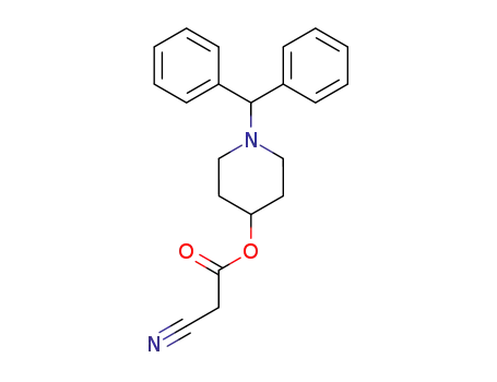 Molecular Structure of 170749-92-5 (Cyano-acetic acid 1-benzhydryl-piperidin-4-yl ester)