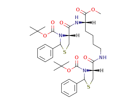 Methyl N,N'-α,ε-bis(N-tert-butyloxycarbonyl-2-phenylthiazolidine-4-carbonyl)-L-lysine