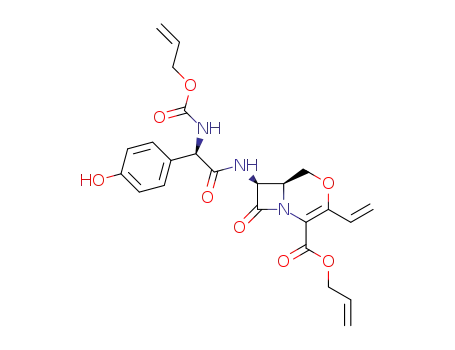 allyl (6S,7S)-7-<<(R)-N-<(allyloxy)carbonyl>-2-(4-hydroxyphenyl)glycyl>amino>-8-oxo-3-vinyl-1-aza-4-oxabicyclo<4.2.0>oct-2-ene-2-carboxylate