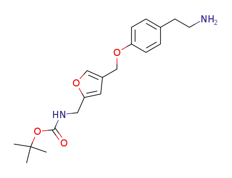 3-<p-(β-aminoethyl)phenoxymethyl>-5-(((tert-butoxycarbonyl)amino)methyl)furan