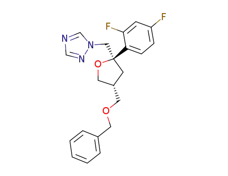 Molecular Structure of 165115-83-3 (1H-1,2,4-Triazole, 1-[[2-(2,4-difluorophenyl)tetrahydro-4-[(phenylmethoxy)methyl]-2-furanyl]methyl]-, (2R-cis)- (9CI))