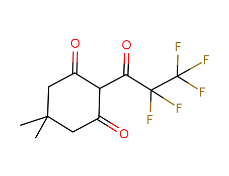 Molecular Structure of 950908-44-8 (2-pentafluoropropionyl-5,5-dimethylcyclohexane-1,3-dione)