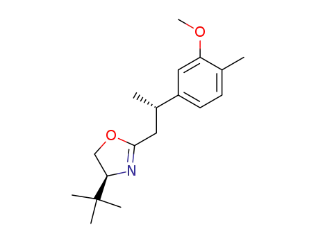 Molecular Structure of 1026505-57-6 ((S)-4-tert-Butyl-2-[(S)-2-(3-methoxy-4-methyl-phenyl)-propyl]-4,5-dihydro-oxazole)