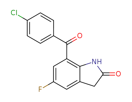 2H-Indol-2-one, 7-(4-chlorobenzoyl)-5-fluoro-1,3-dihydro-