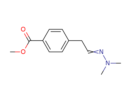 Molecular Structure of 199456-58-1 (Benzoic acid, 4-[2-(dimethylhydrazono)ethyl]-, methyl ester)
