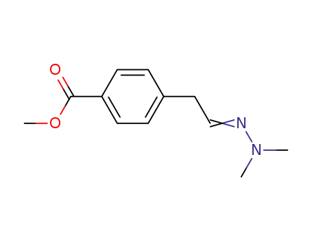 Molecular Structure of 199456-58-1 (Benzoic acid, 4-[2-(dimethylhydrazono)ethyl]-, methyl ester)