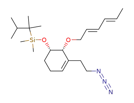 {(1S,2R)-3-(2-Azido-ethyl)-2-[((2E,4E)-hexa-2,4-dienyl)oxy]-cyclohex-3-enyloxy}-dimethyl-(1,1,2-trimethyl-propyl)-silane