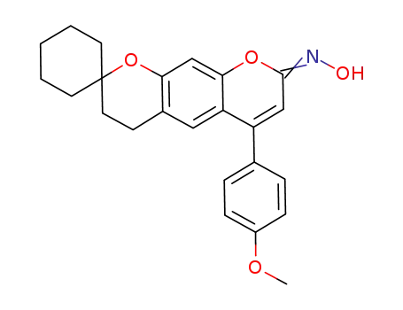 spiro[(4-(4-methoxyphenyl)-7,8-dihydropyrano[3,2-g]chroman-2-one)-8,1'-cyclohexane] oxime