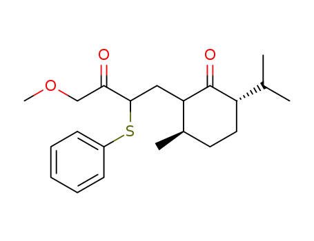 (3R,6S)-6-Isopropyl-2-(4-methoxy-3-oxo-2-phenylsulfanyl-butyl)-3-methyl-cyclohexanone