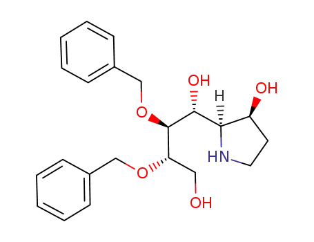 (2S,3S)-2-((1R,2S,3S)-2,3-bis(benzyloxy)-1,4-dihydroxybutyl)pyrrolidin-3-ol