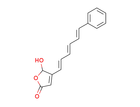 Molecular Structure of 138531-17-6 (5-Hydroxy-4-[(1E,3E,5E)-6-phenyl-1,3,5-hexatrienyl]furan-2(5H)-one)