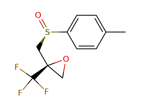 Molecular Structure of 167010-80-2 ((2S,R<sub>S</sub>)-2-<<(4-methylphenyl)sulphinyl>methyl>-2-(trifluoromethyl)oxirane)