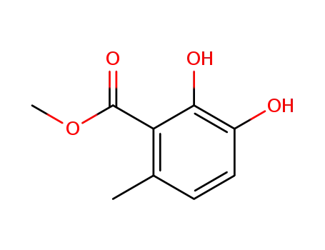 Molecular Structure of 98201-66-2 (Benzoic acid, 2,3-dihydroxy-6-methyl-, methyl ester)