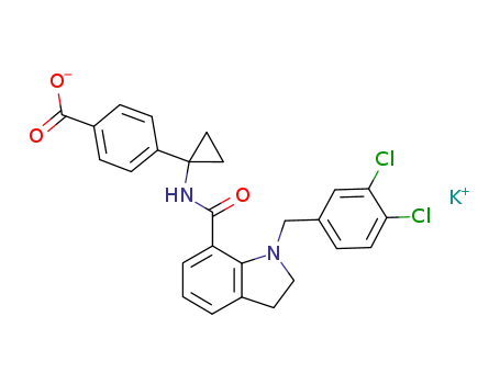 potassium 4-[1-({[1-(3,4-dichloro-benzyl)-2,3-dihydro-1H-indol-7-yl]carbonyl}amino)cyclopropyl]-benzoate