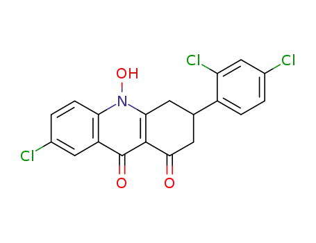 1,9(2H,10H)-Acridinedione,
7-chloro-3-(2,4-dichlorophenyl)-3,4-dihydro-10-hydroxy-
