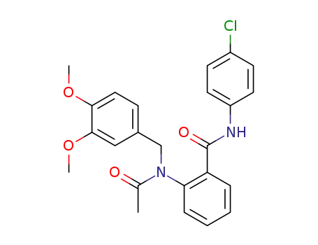 Benzamide,
2-[acetyl[(3,4-dimethoxyphenyl)methyl]amino]-N-(4-chlorophenyl)-