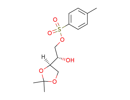 Molecular Structure of 135577-94-5 (1,2-Ethanediol, 1-[(4R)-2,2-dimethyl-1,3-dioxolan-4-yl]-,
mono(4-methylbenzenesulfonate), (1S)-)