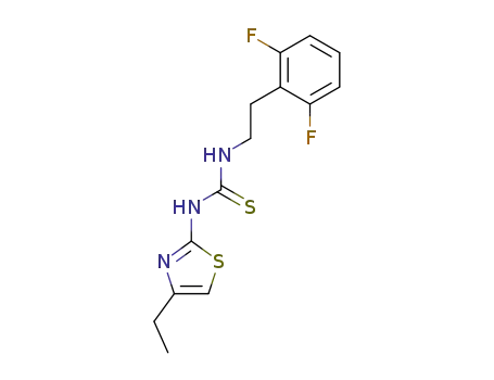 Molecular Structure of 149487-86-5 (1-[2-(2,6-difluorophenyl)ethyl]-3-(4-ethyl-1,3-thiazol-2-yl)thiourea)