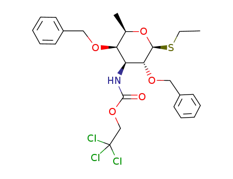 ethyl 2,4-di-O-benzyl-3-deoxy-1-thio-3-(2,2,2-trichloroethoxycarbonylamino)-β-D-fucopyranoside